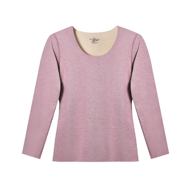Ropa interior térmica de mujer ropa de Otoño de mujer sin costuras forrada de lana engrosada de fondo Otoño e Invierno ropa de Otoño de lana de una pieza para mujer