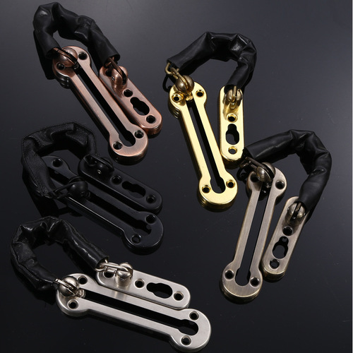 Stainless steel anti-theft chain door bolt hotel room door chain thickened safety chain door latch