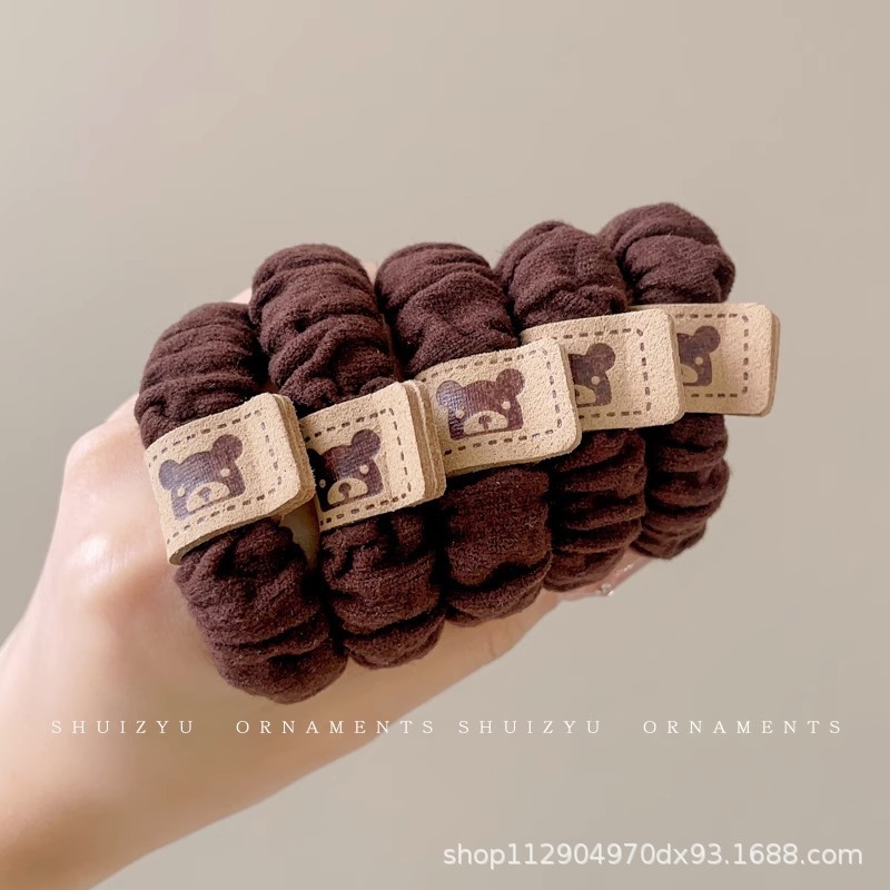 2025 nuevo estilo simple cabello de moda de alta elasticidad correa de correa de cabello multifuncional cubierta de cuero durable cabello bola adornamiento para el cabello