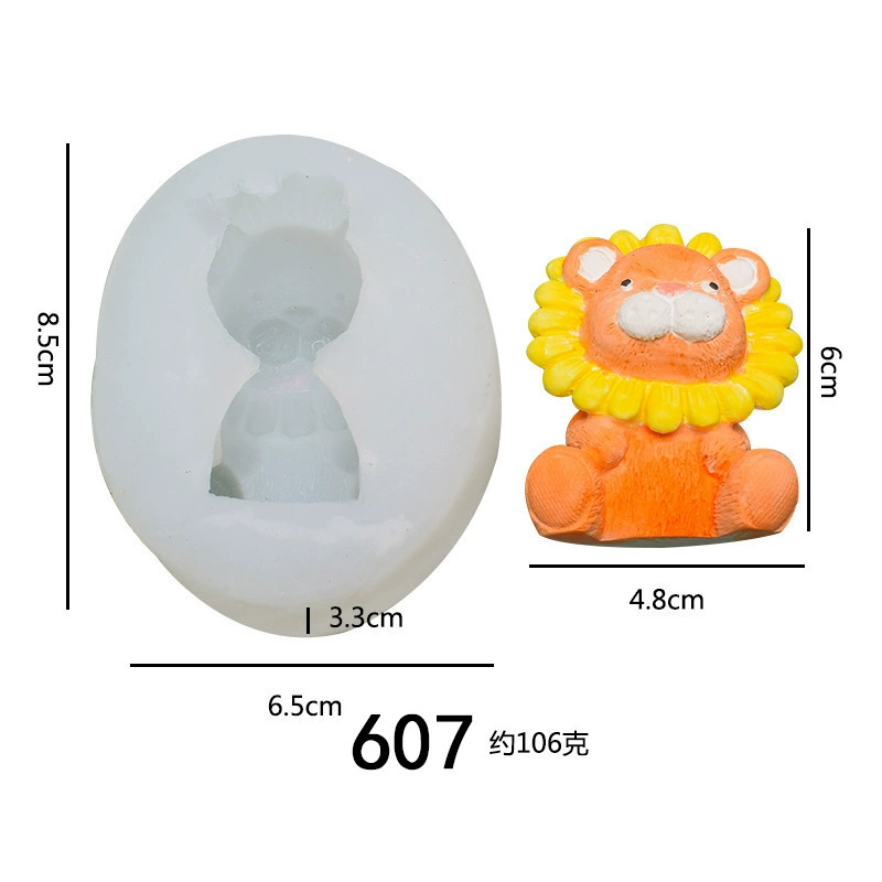 Silicone Mold for Mousse Decorations for Auto - Lion & Tiger Figures Handmade #606 #607