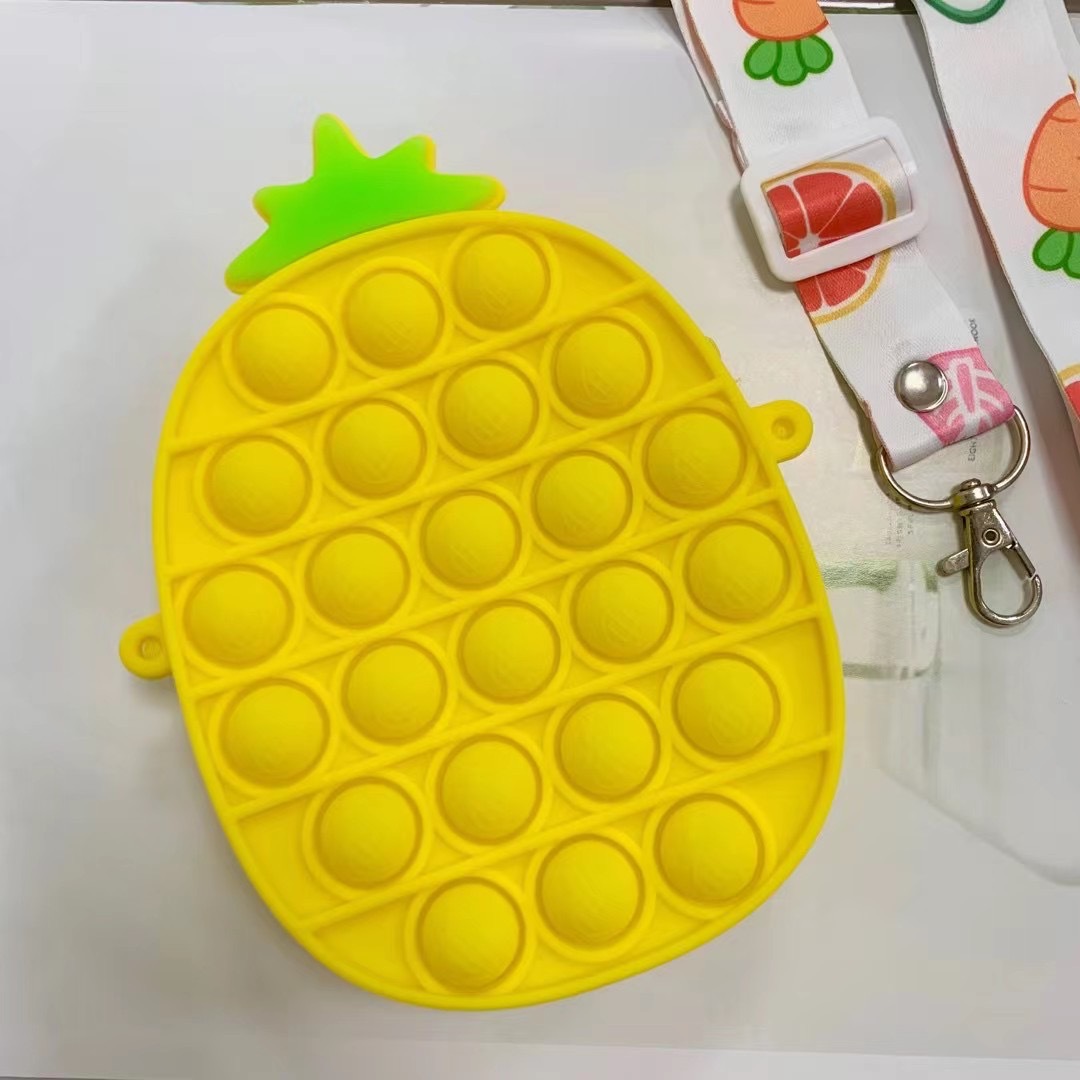 Cute Bubble Pineapple Bag Cartoon Cute Coin Purse display picture 4