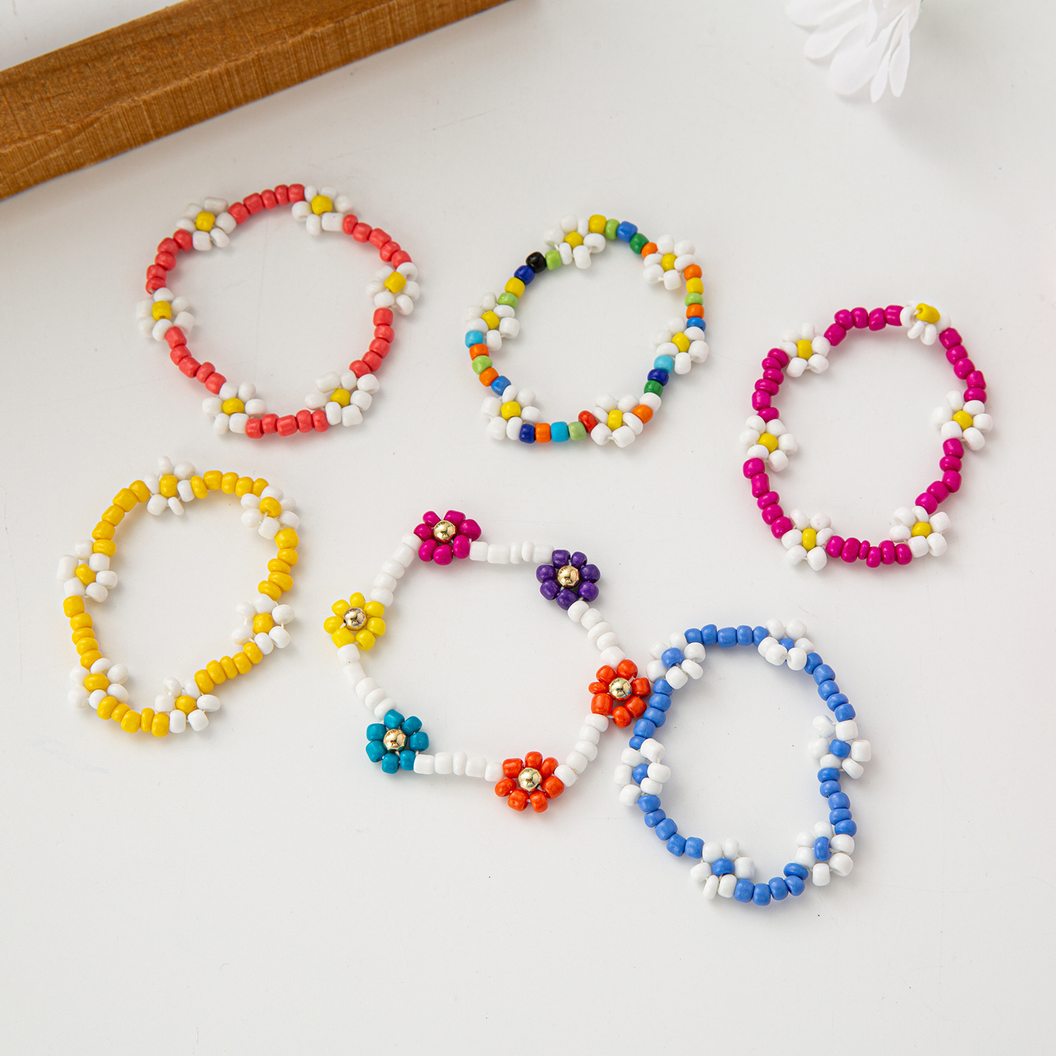 Cartoon Style Cute Flower Resin Seed Bead Beaded Kid'S Bracelets Necklace display picture 3