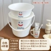White set, big bucket, cover, washbasin, mouthwash, 4 piece set
