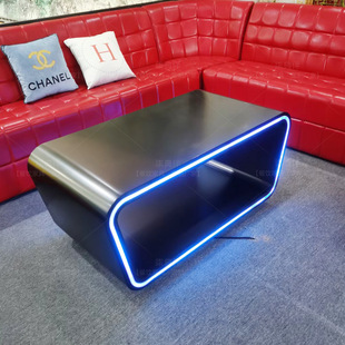 Business light luxury KTV high-end entertainment club party room bar professional nightclub coffee table luminous stainless steel furniture