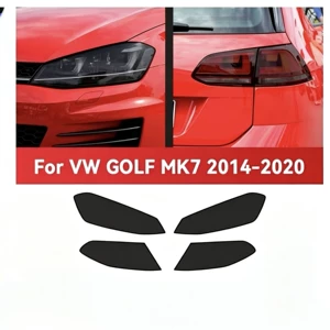 Volkswagen Golf MK7 2014-2020 üçün TPU far və arxa fənər filmi, tüstülü qara