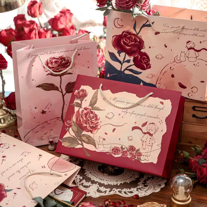Retro high quality linen bag for St. Valentine's Day