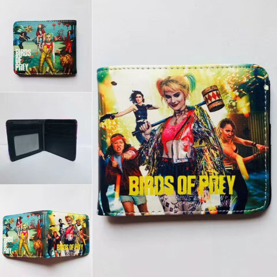 Superhéroe de dibujos animados anime periférico corto Niños estudiante masculino y femenino Cartera de dibujos animados cartera titular de la tarjeta