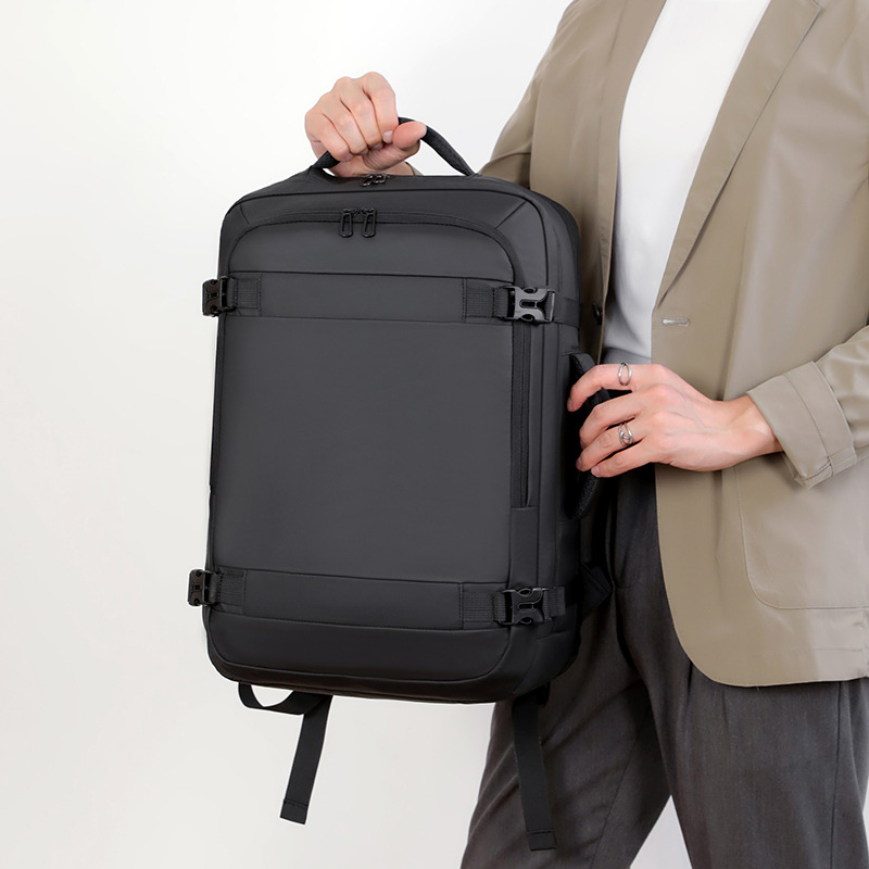 Cross-Border Multifunctional Expandable Men's Computer Bag, Large-Capacity Men's Backpack for Commuting, Fashionable Business Travel Backpack
