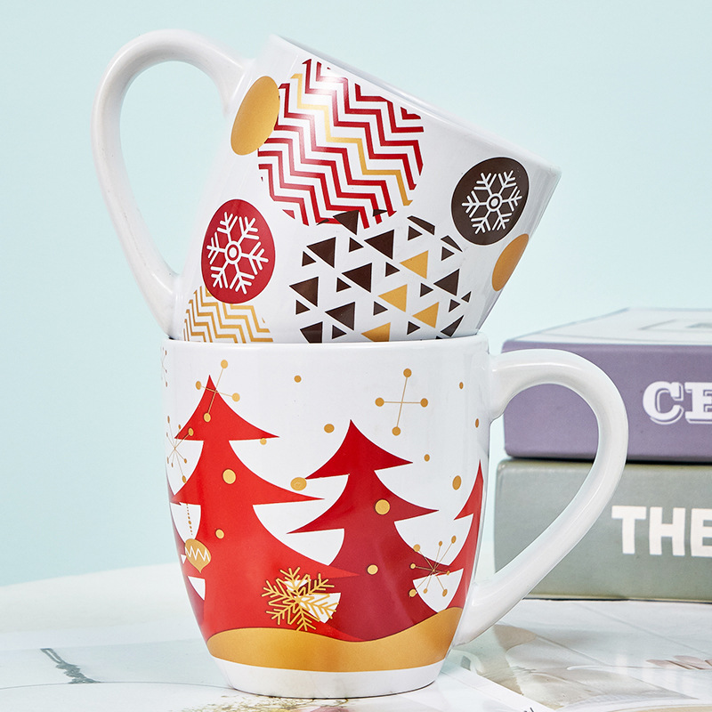 Taza de cerámica de Navidad Taza de cerámica de suministro directo de fábrica Taza de cerámica stock suficiente gran cantidad ENTREGA DE congyo oportuna