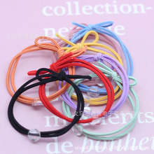 彩色高弹力二合一头绳透明扣发绳橡皮筋 手工DIY发圈发饰配件材料