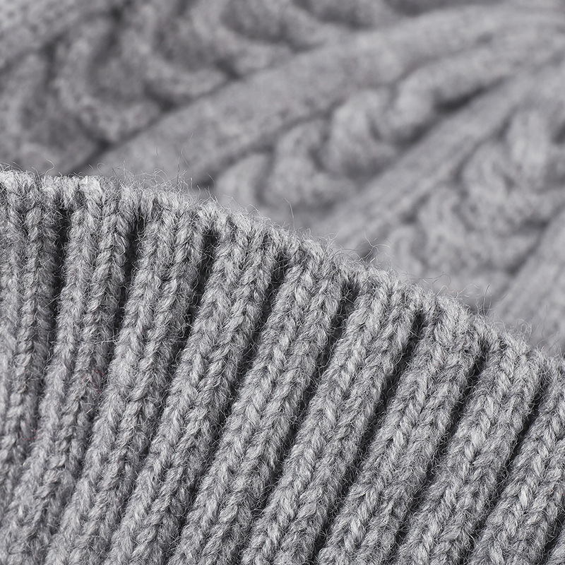 Venta al por mayor de fábrica, cobertura de jacquard de exportación, sombrero de punto con reborde, cálido y grueso, sombrero frío de cachemira de imitación, otoño e invierno, nuevos hombres y mujeres