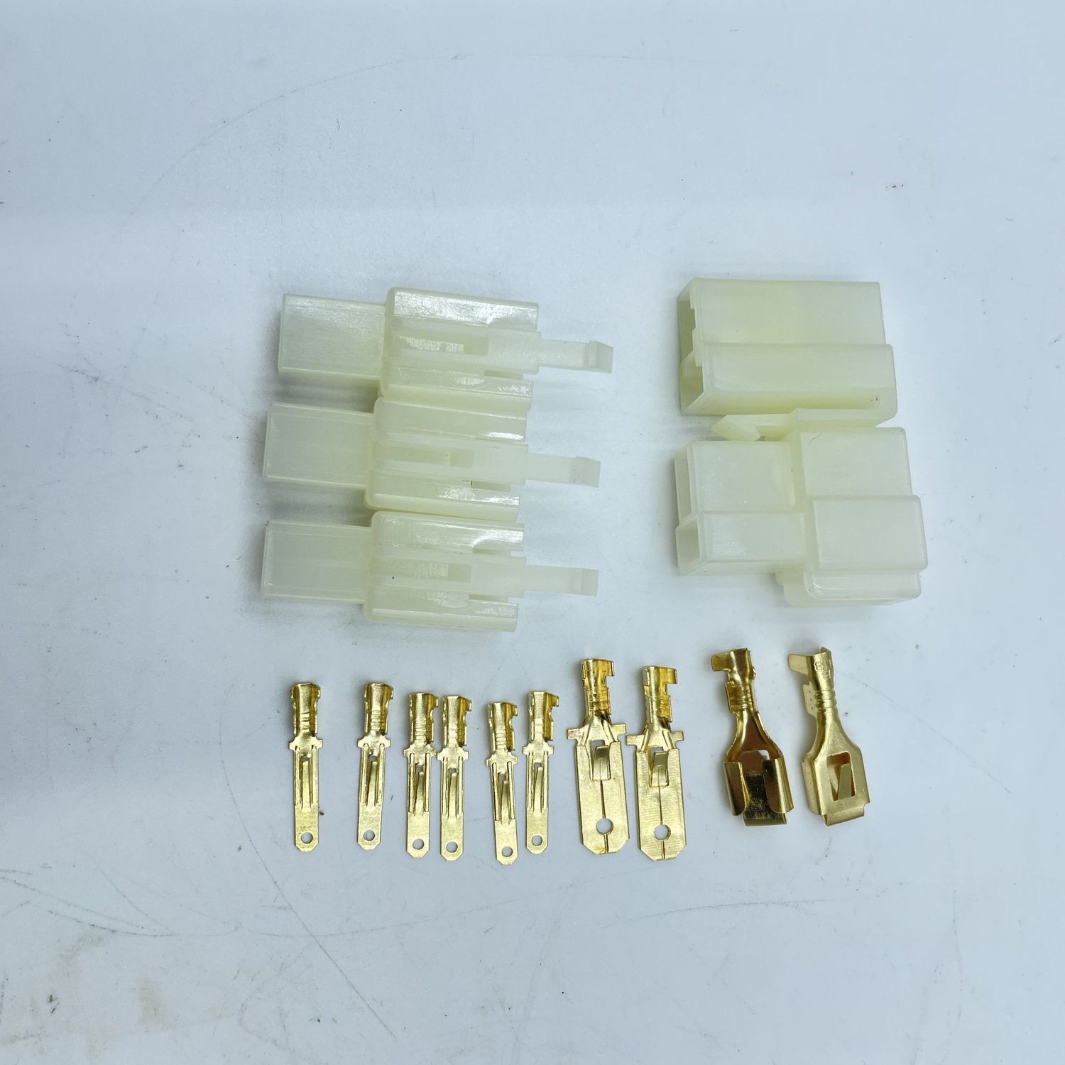电动车三轮车改装插头插件包6.3白插公母接口电机控制器插头铜片