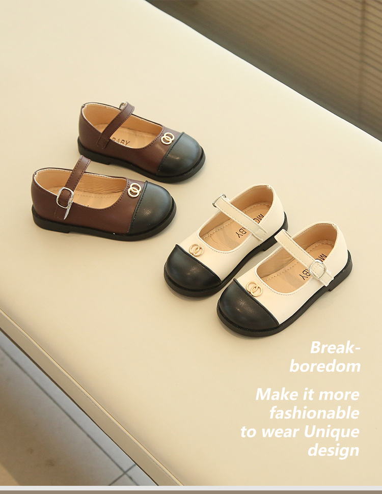 2024 Autumn New Korean Edition Children's Colored Soft Sole Fashion Small Leather Big Boy Princess Shoes, Baby Single_voghion.com