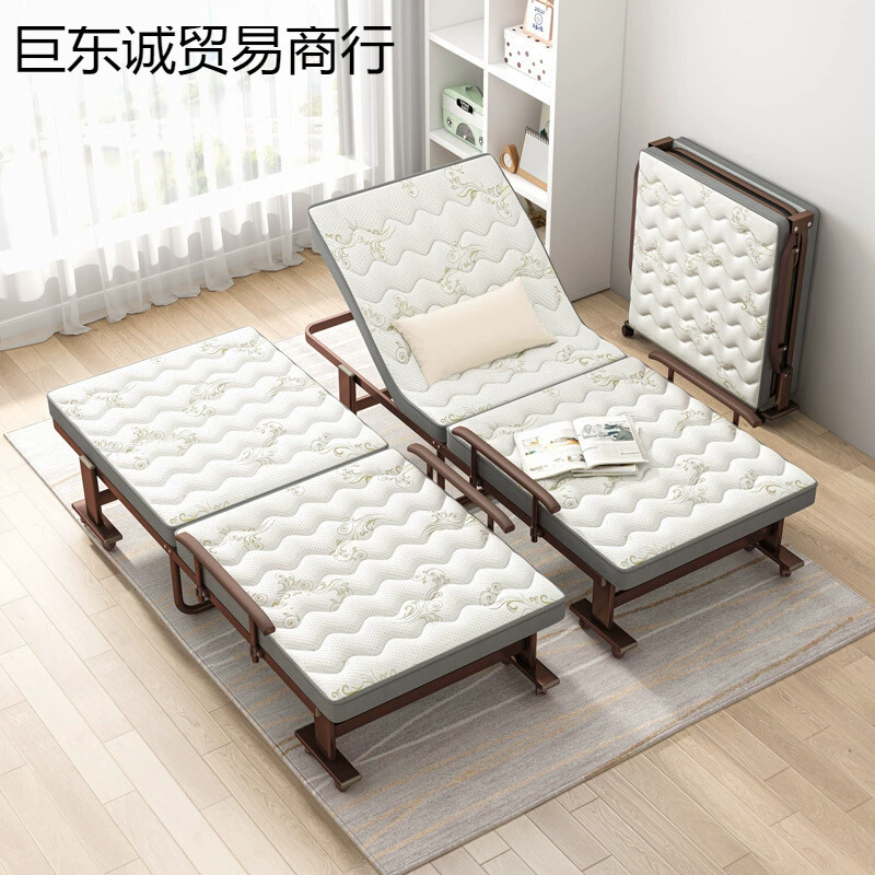 Складная кровать, односпальная кровать для сна дома, кровать для сна для взрослых, портативная походная кровать, латексный коврик, офисное кресло