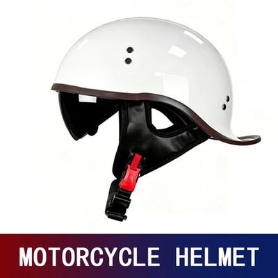 Motosiklet kaskı (dəbilqə) – American-style helmet - 007-bright-white-with-black-film-m