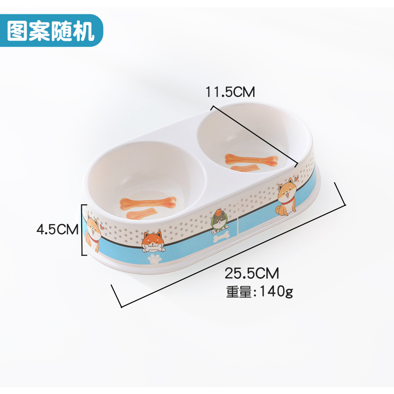 Nuevo Oval de melamina doble tazón de color al por mayor tazón de melamina para mascotas tazón de comida para gatos tazón de perro dispensador de agua Pet Bowl