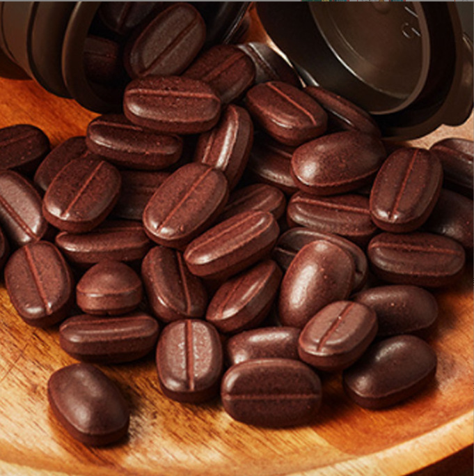 Coffee Compressed Tablets Chewable Coffee Candy Latte Flavor Sugar Free 56g overview