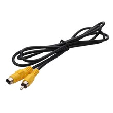 4针S端子公转AV母连接线 4针转1RCA孔线 S-video-AV莲花转换线