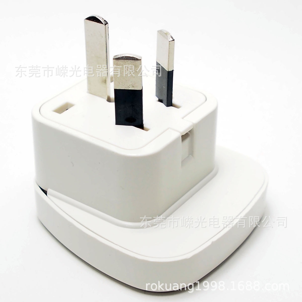 嵘光跨境货源SS-16-1澳规包胶转换插头新西兰插头转换器半绝缘头