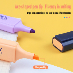 Fluorescent Pens Large Capacity Colored Highlighters Candy Color Student Textbook Highlighting Pens Morandi Color Set