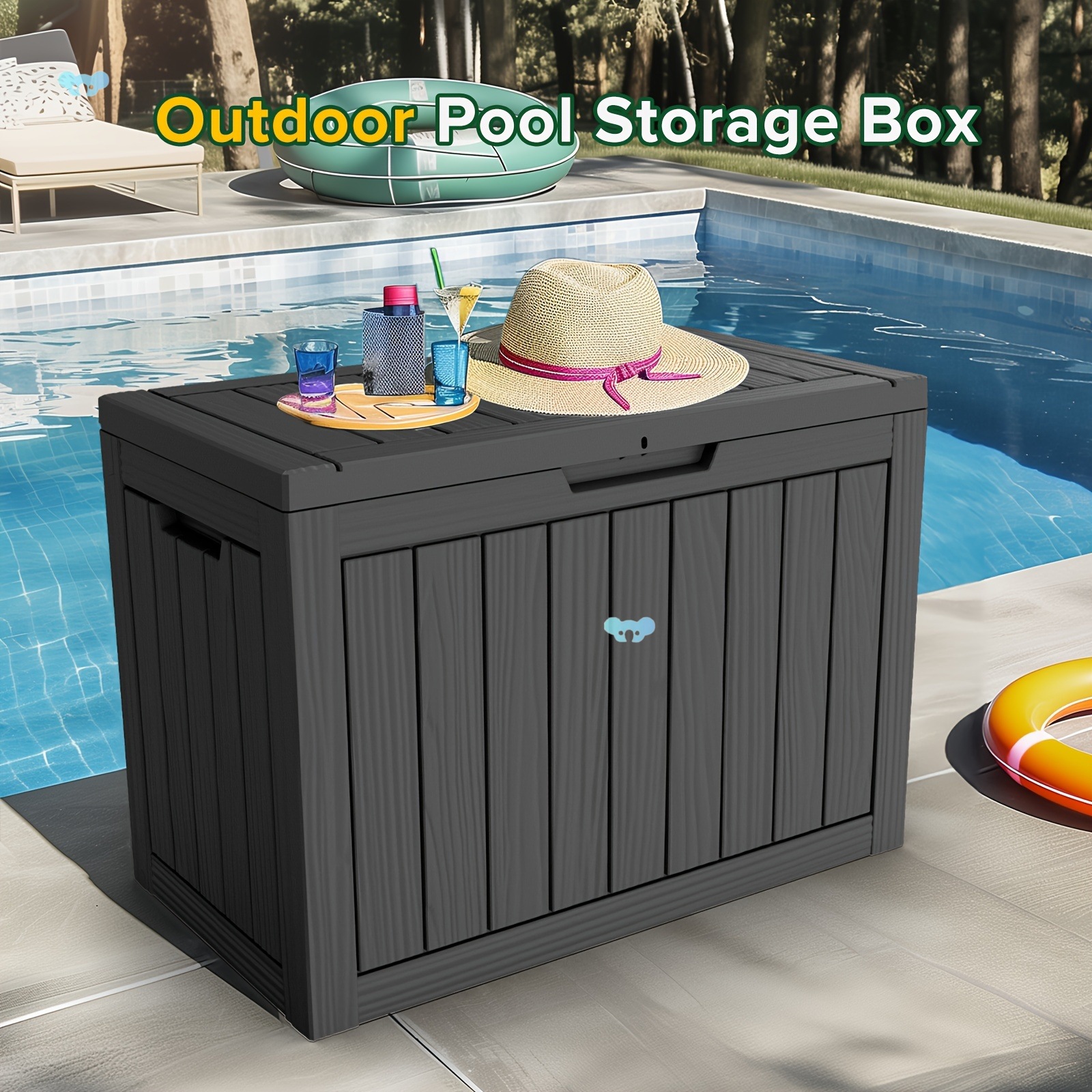 Waterproof Outdoor Storage 45 GAllon Large Capacity