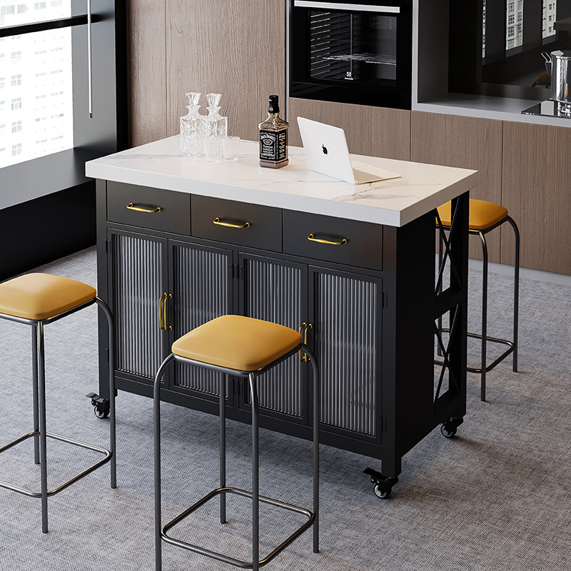 Kitchen Open Sideboard Storage Tea Cabinet Accessible Luxury Removable Island Home Bar Table Simple Rω