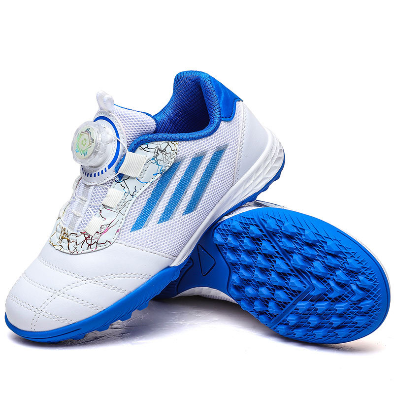 Fábrica 2024 nuevo zapato de fútbol de hebilla giratoria para niños de primaria clavos de entrenamiento al aire libre para hombres y mujeres zapatillas deportivas de entrenamiento