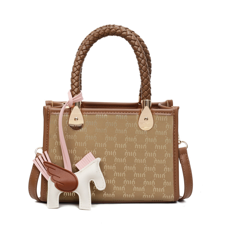 Estilo explosivo transfronterizo con un pequeño bolso cuadrado para mujer 2025 nuevo bolso de hombro tejido de todo fósforo de moda bolso de mensajero de moda