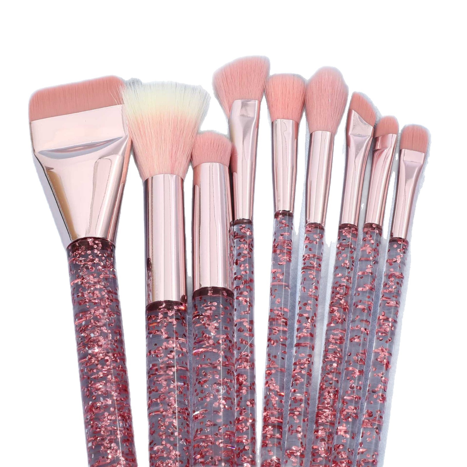 Productos explosivos transfronterizos de cerezo en polvo Dai9 cepillo de maquillaje de cristal, un cepillo de base de palabra, un conjunto completo de cepillo de maquillaje de belleza