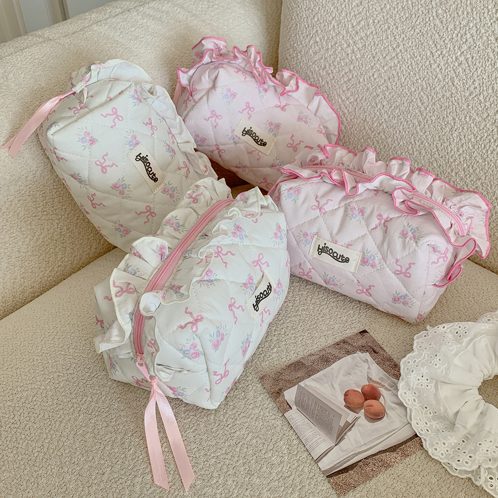 179g Weight Pencil Case Stationery Type 1 Piece Quantity Class, Learning, Graduation Occasion Cotton, Polyester Material Bow Knot Pattern Korean Style Style Bow Knot Cotton Polyester Class Learning Graduation Korean Style Pencil Case 2