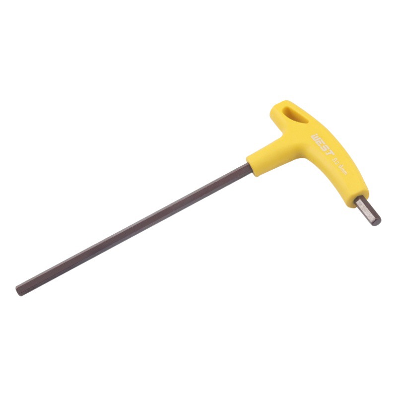 WestS2 aleación de acero tipo T llave hexagonal con empuñadura tipo L llave de muleta hexagonal alargada