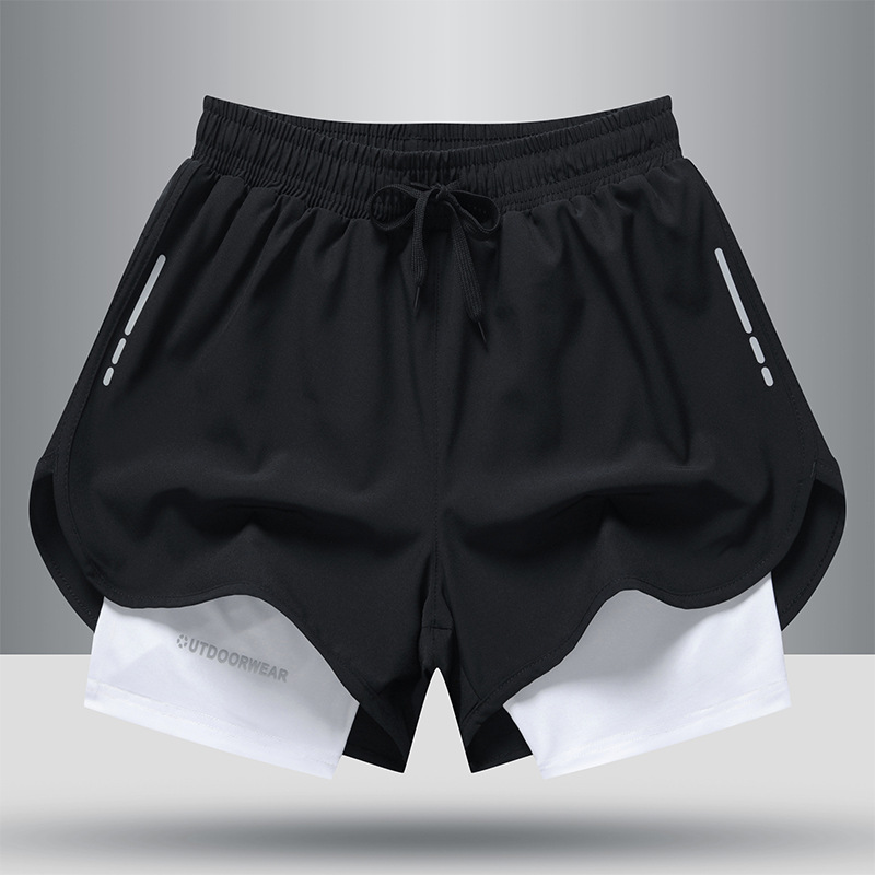 Fake Two-piece Running Shorts 3