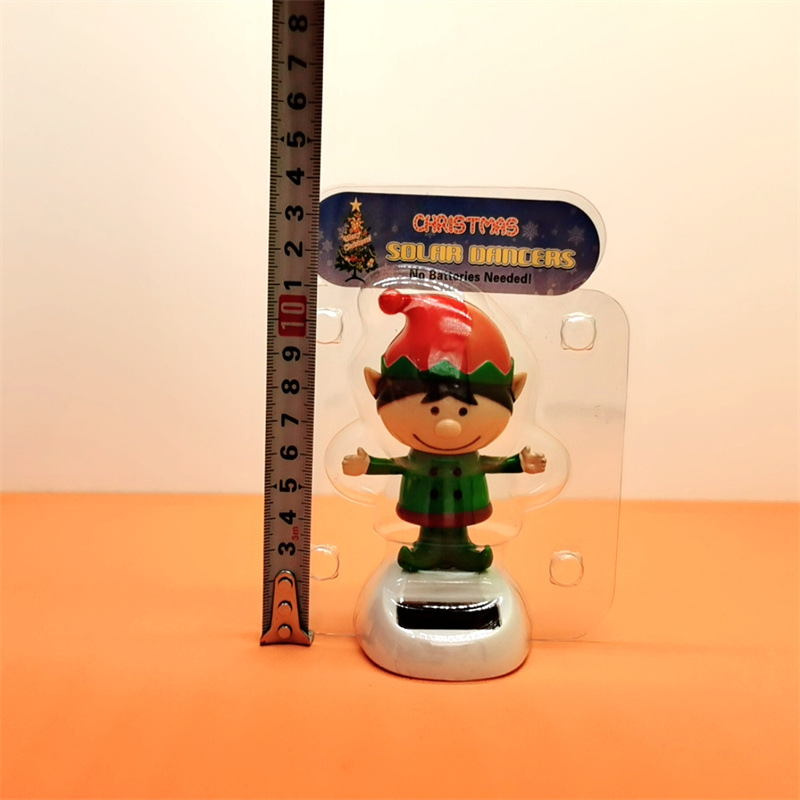 Cross-border Christmas solar energy automatic swing doll car interior shake head decorations creative car car ornaments