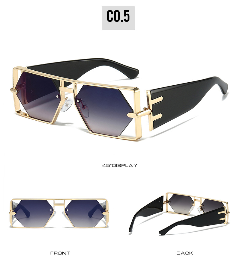 Occhiali da sole alla moda Hip-Hop Ins con montatura a goccia da uomo, stile 2025_voghion.com