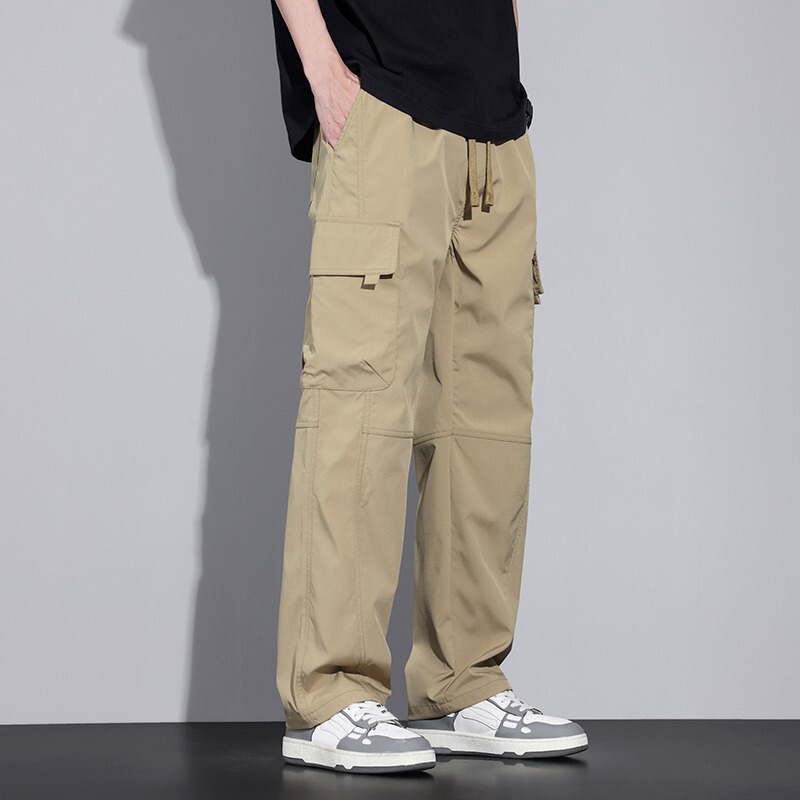 卸売り工装ズボン男潮牌ゆるい直筒2024新型多ポケット青少年ズボン男性カジュアルズボン秋|undefined