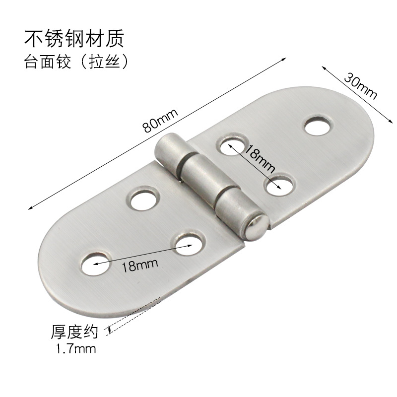 Aleación bisagra semicírculo aleta de acero inoxidable oculta bisagra de la puerta plegable aleación 180 grados plegable Mesa Redonda