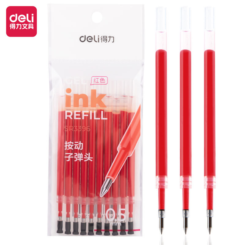 Repuestos para Bolígrafo de Gel Retráctil 0.5mm SR3396 Plástico Punta de Bala para Oficina