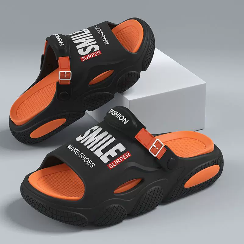 2025新款男士拖鞋开车用防滑轻盈舒适沙滩运动凉鞋男款外穿潮厚底