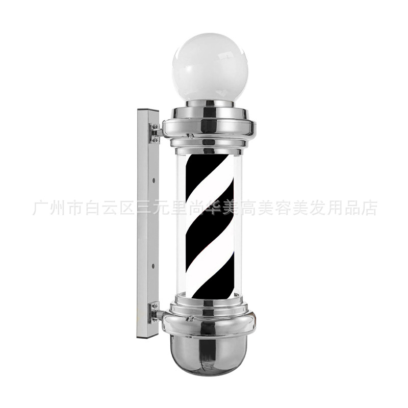 2024 salón de peluquería luces giratorias luces de pared giratorias LED luces giratorias de moda barber pole exportación transfronteriza