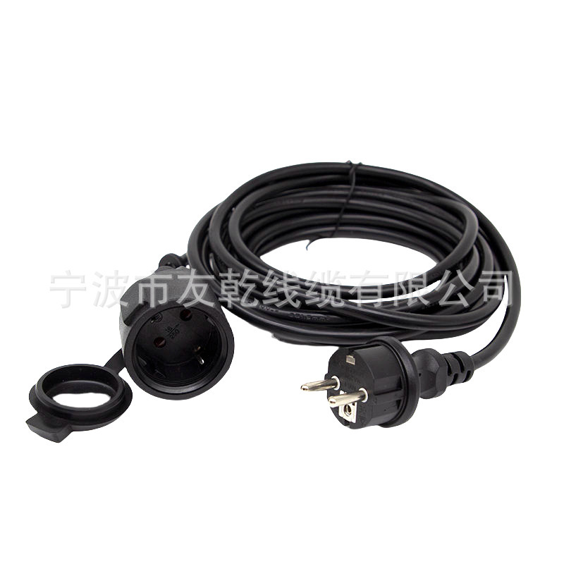 Universal Standard Ac Power Extension Cord 3-Pin H07Rn Shuko Stecker European H05Vde Heavy-Duty Extension Cord