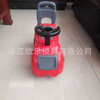 黄岩注塑模具厂出口儿童扭扭车模具  靠背婴儿红色音乐童车模具