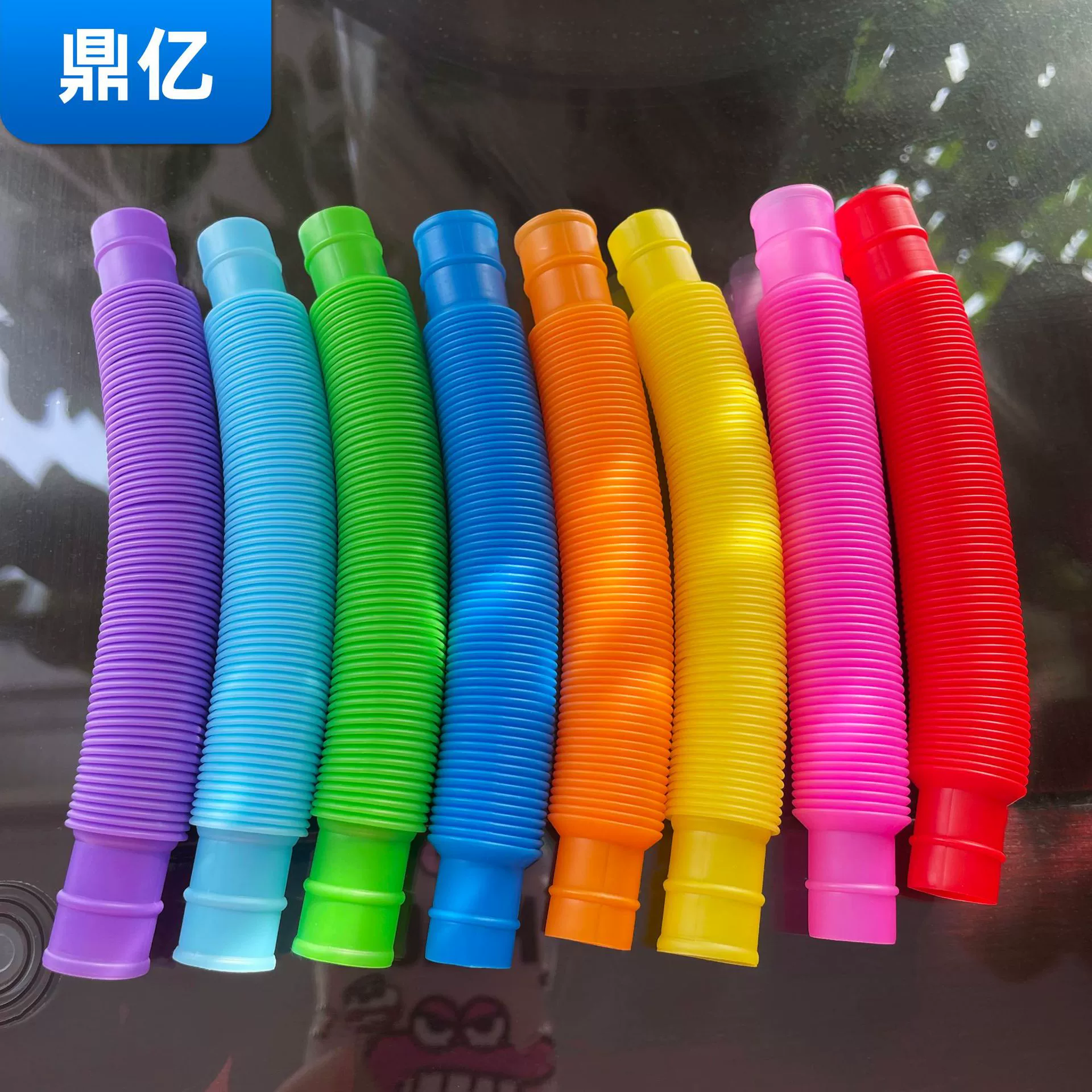 Цветная декомпрессионная телескопическая трубка, трансграничная детская вентиляционная игрушка PopTube, Сильфон, забавная образовательная Эластичная Трубка своими руками