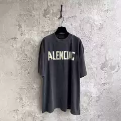 300g B 24 new American stickers tape concave-convex printing short sleeve OS loose shoulder Joker men's and women's T-shirt