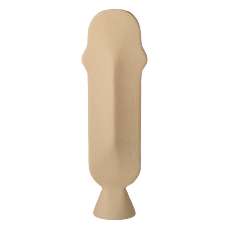 Estilo nórdico creativo artístico cara florero de cerámica Sala flores secas arreglo nicho Decoración