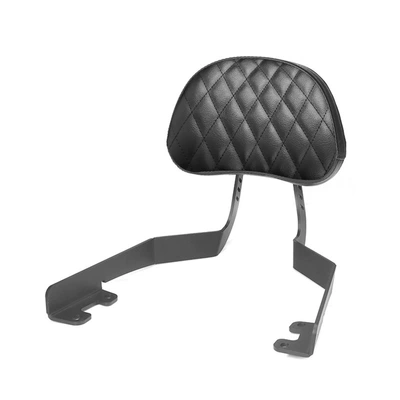 Suitable for the modified Honda NS5LA with a rear backrest cushion, small leather backrest pad with support (Motorcycle cushion) - black-diamond-shaped-large-leather-bag-backrest-stand