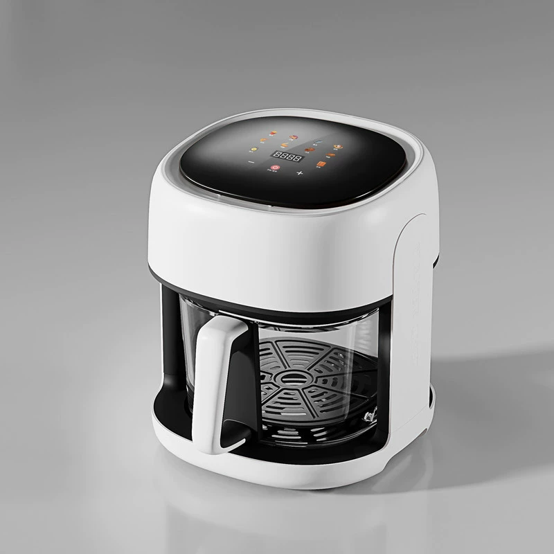 Воздушная фритюрница 4.5L большой емкости стеклянная домашняя автоматическая интеллектуальная прозрачная визуальная многофункциональная электрическая печь трансграничная