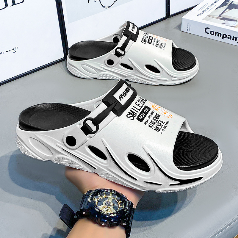 Verano de dos colores de dedos abiertos ventilados un hombre al aire libre casa dos zapatillas de playa zapatillas frías