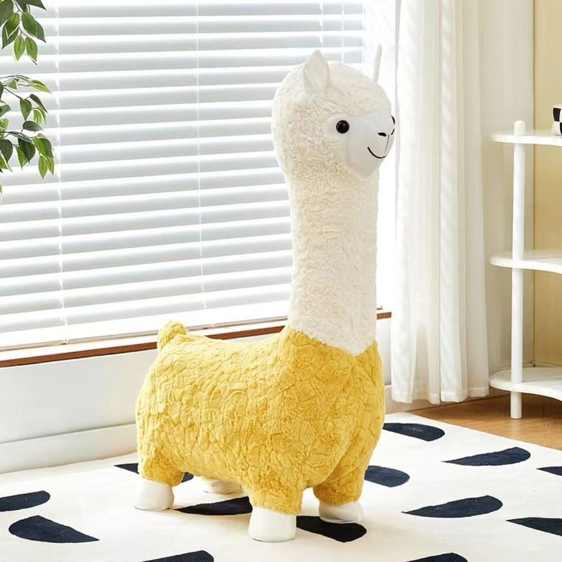 アルパカ特大軽量高級装飾品北欧スタイルの靴交換スツールクリエイティブスツールフロアスツール手作り動物小さなスツールロースツール|undefined