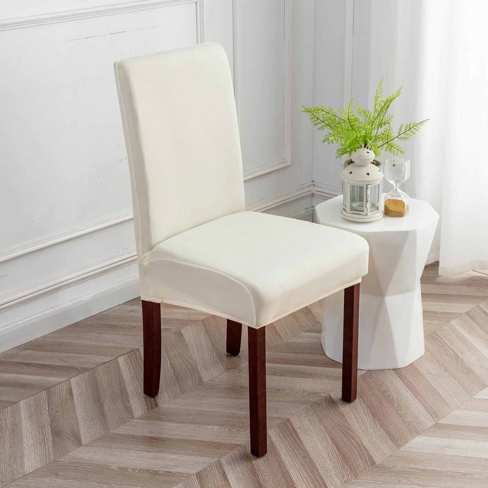 Milk silk elastic chair cover dust-proof and stain-resistant home chair protective cover manufacturer wholesale solid color chair cover