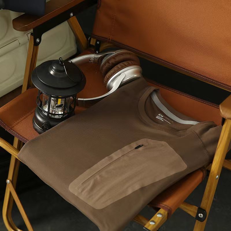 Men's Clothing Outdoor sports running casual loose solid color pullover milk silk fleece bottoming shirt long sleeve T shirt_voghion.com